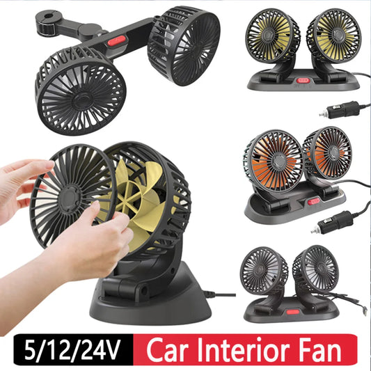 Dual Head Car Cooling Fan